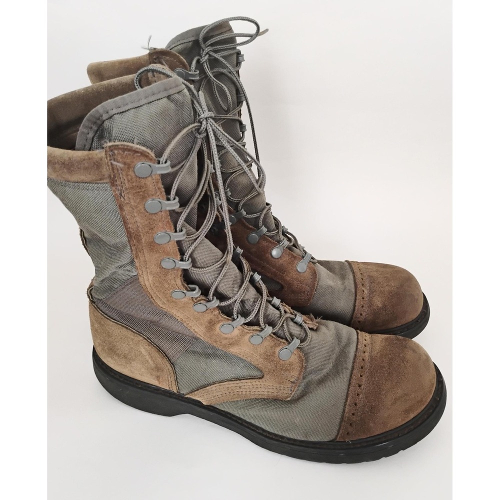Corcoran Combat Boots Mens 10.5 Brown Suede Canvas Tactical Military USA 87146